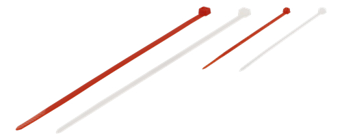 Bild av DELTACO buntband, 100mm & 200mm, 40-pack, röd/vit