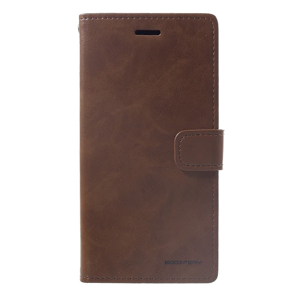 MERCURY GOOSPERY Blue Moon Wallet Cover for iPhone XR - Brown