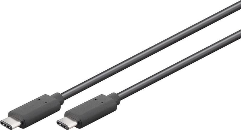 USB-C till USB-C SuperSpeed kabel, 1.5m, svart, 3.1, bulk