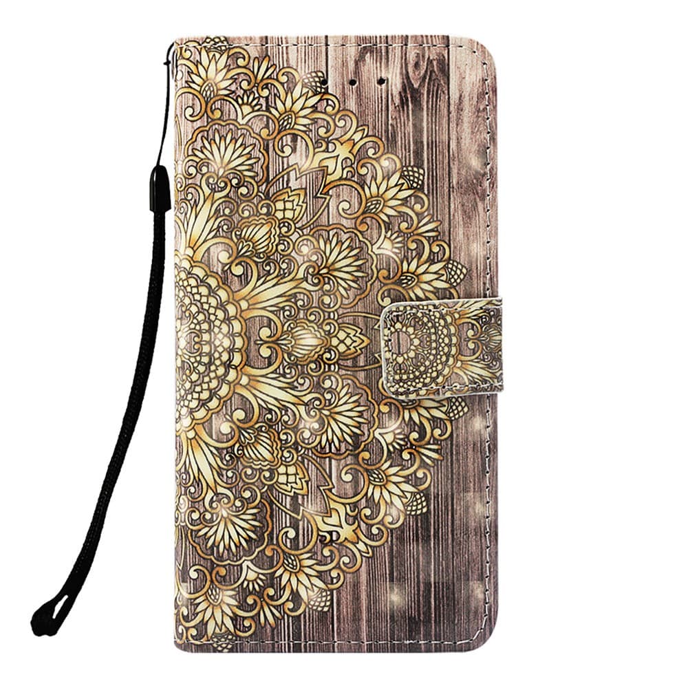 Light Spot Decor Patterned Wallet Case for Samsung Galaxy S10 - Flower Pattern