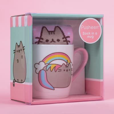 Pusheen Sock in a Mug Unicorn