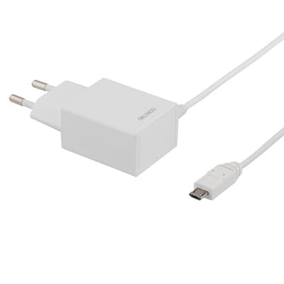 Kbl Väggladdare USB 2,1A, 2m, vit