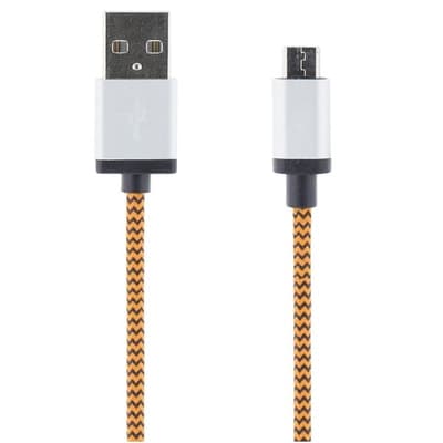 Synk- laddkabel USB Typ A -> Micro B ha, 2m, orange