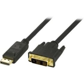 Kbl DisplayPort ha-DVI-D ha Single Link Svart 2m