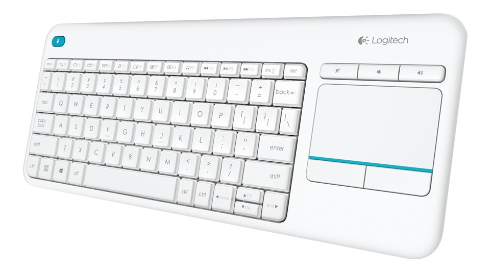Logitech Trådløs Touch Tastatur K400 Plus Hvit (Nordisk Logitech Touch K400 Plus Trådløs Tastatur Nordisk Hvit