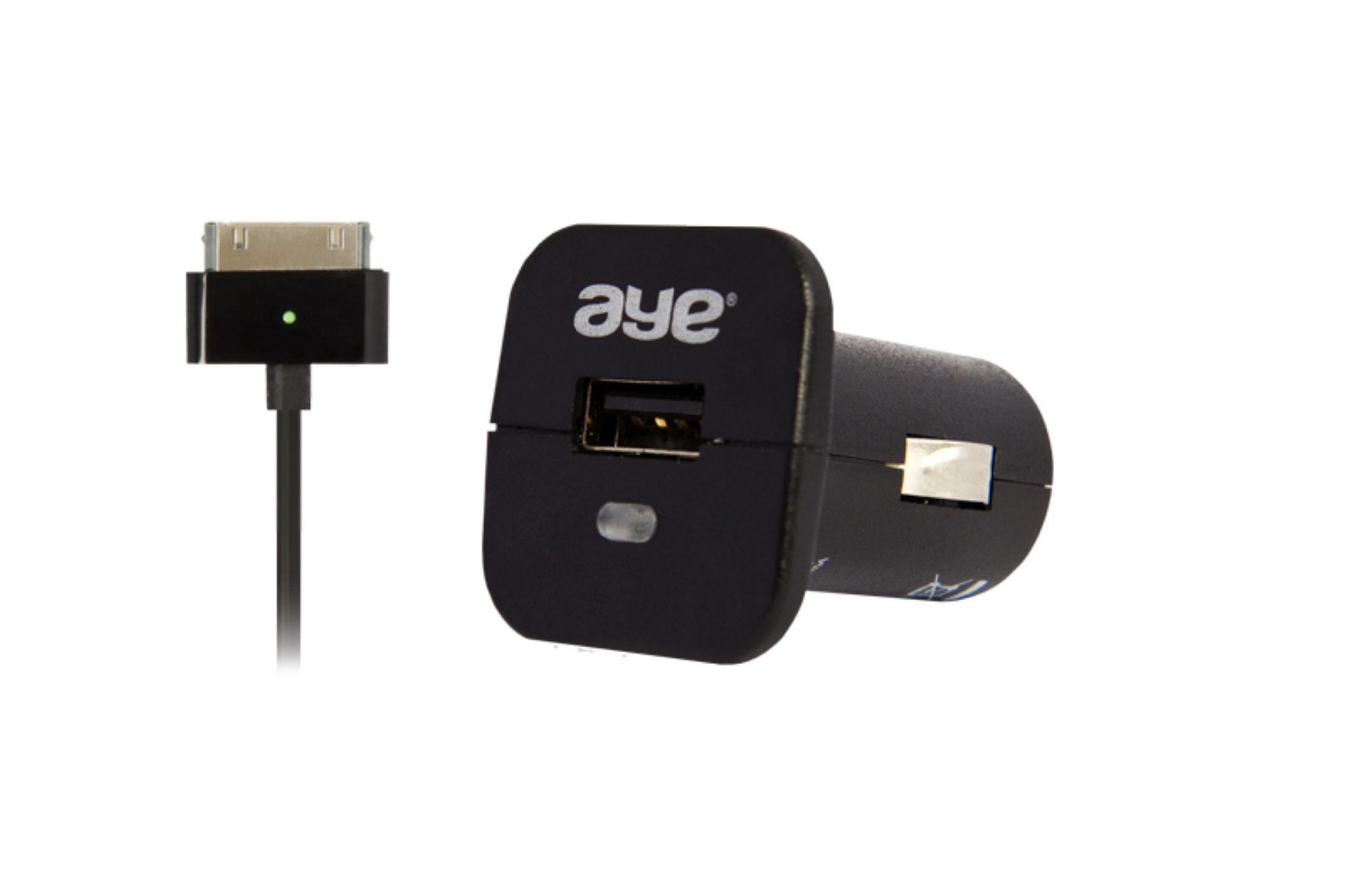 Aye Power Apple 30Pin Car charger 2,1A 5V Black Hemelektronik