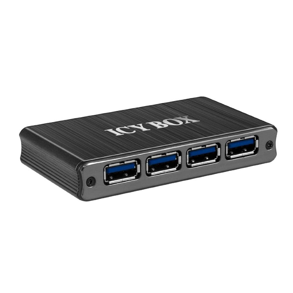 Diverse ICY Box USB 3.0 hubb 4xTyp A porter, nätadapte