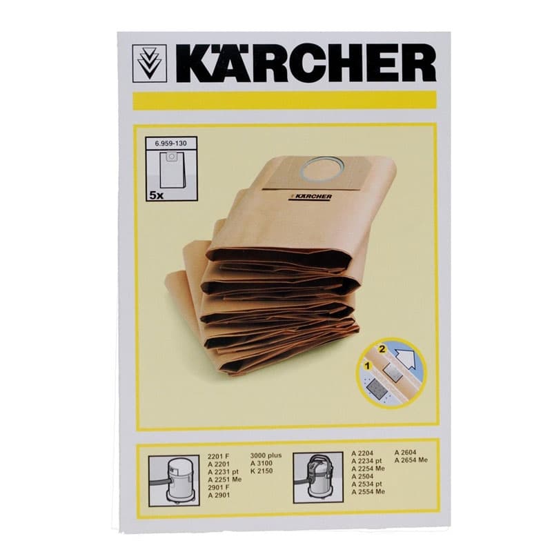 Kärcher Dammpåsar 5 ST Papper