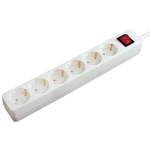 Brennenstuhl Power strip 6-way grounded White