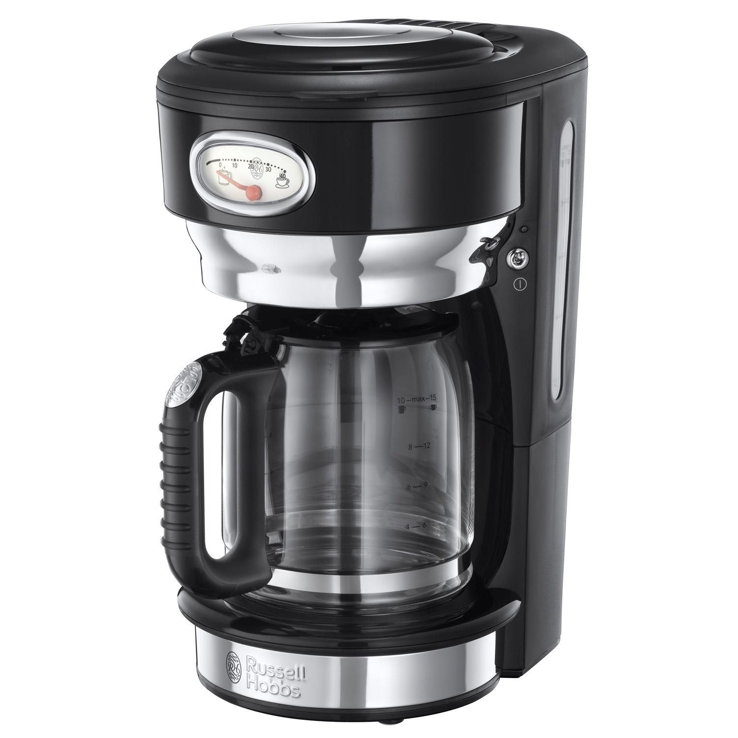 Russell Hobbs Kaffebryggare Retro Svart