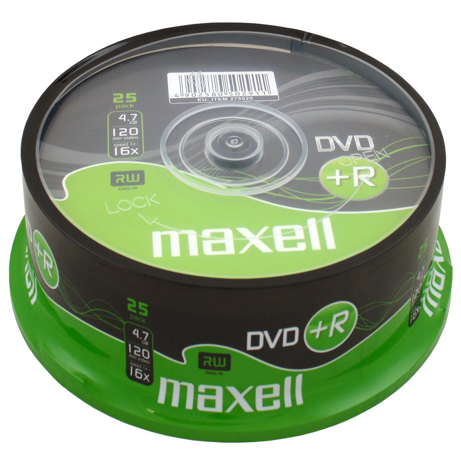 Maxell DVD+R 4.7GB 25-pack cakebox