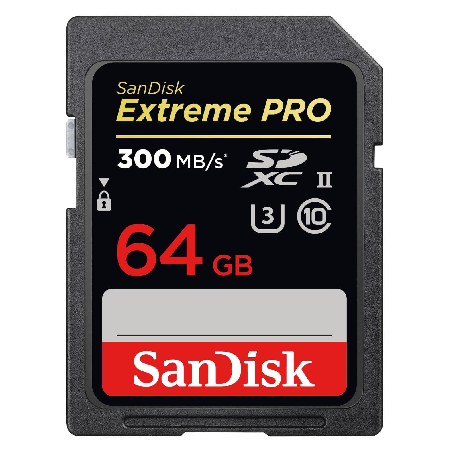 SANDISK EXTREME PRO SDXC UHS-II CARD 64GB