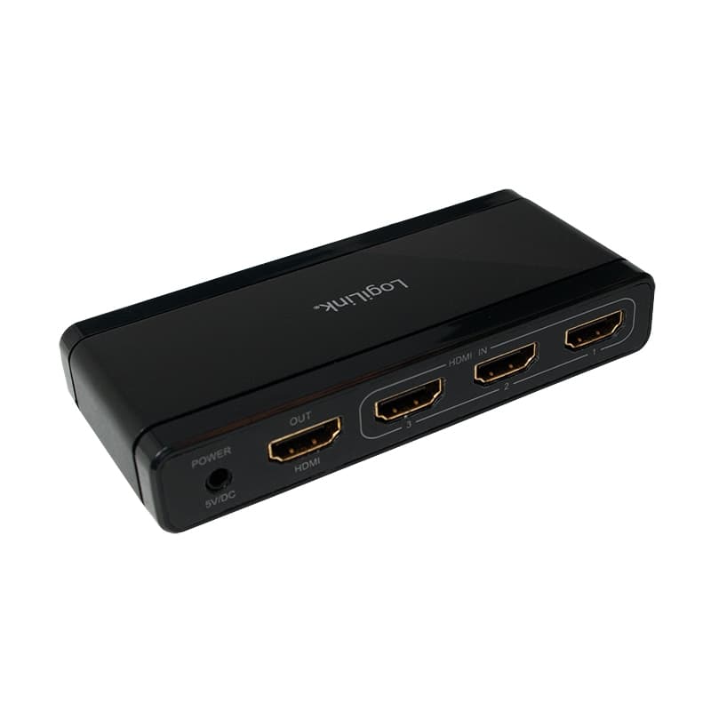 LogiLink 4K Ultra HD HDMI-Switch 3in1ut Sort