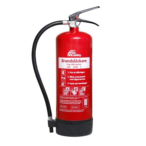Nexa Fire & Safety Brandslukker 6 Kg 43A Rød