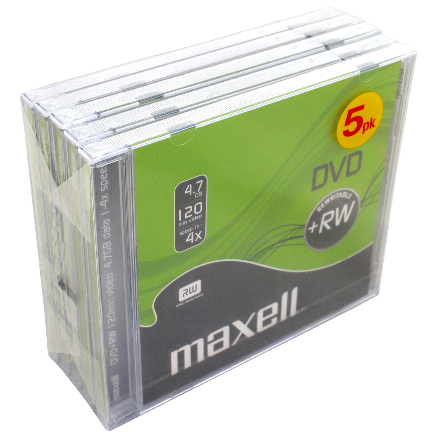 Maxell DVD+RW 4.7GB 5-pack JewelCase