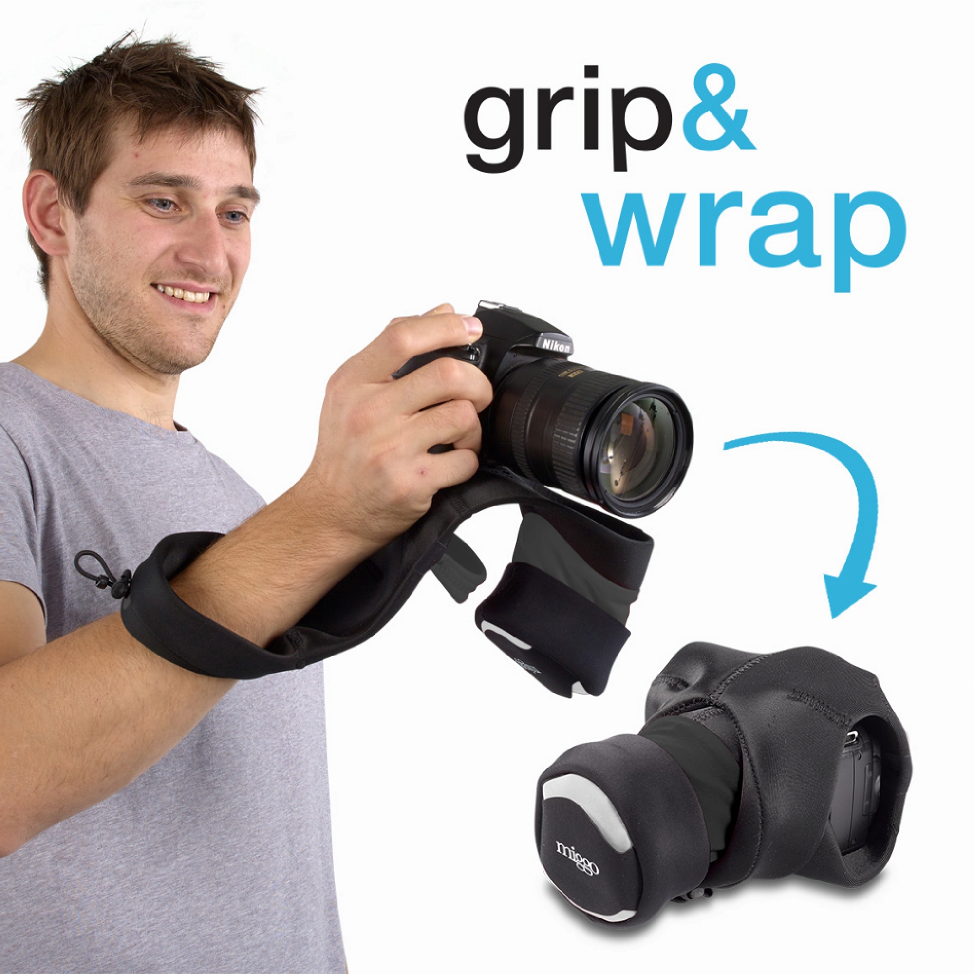 Miggo Grip and Wrap case for 70 DSLR Black