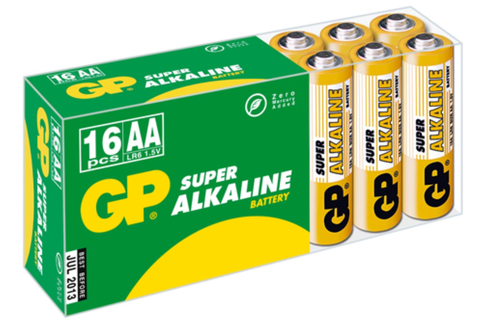GP Super Alkaline AA 16-pack
