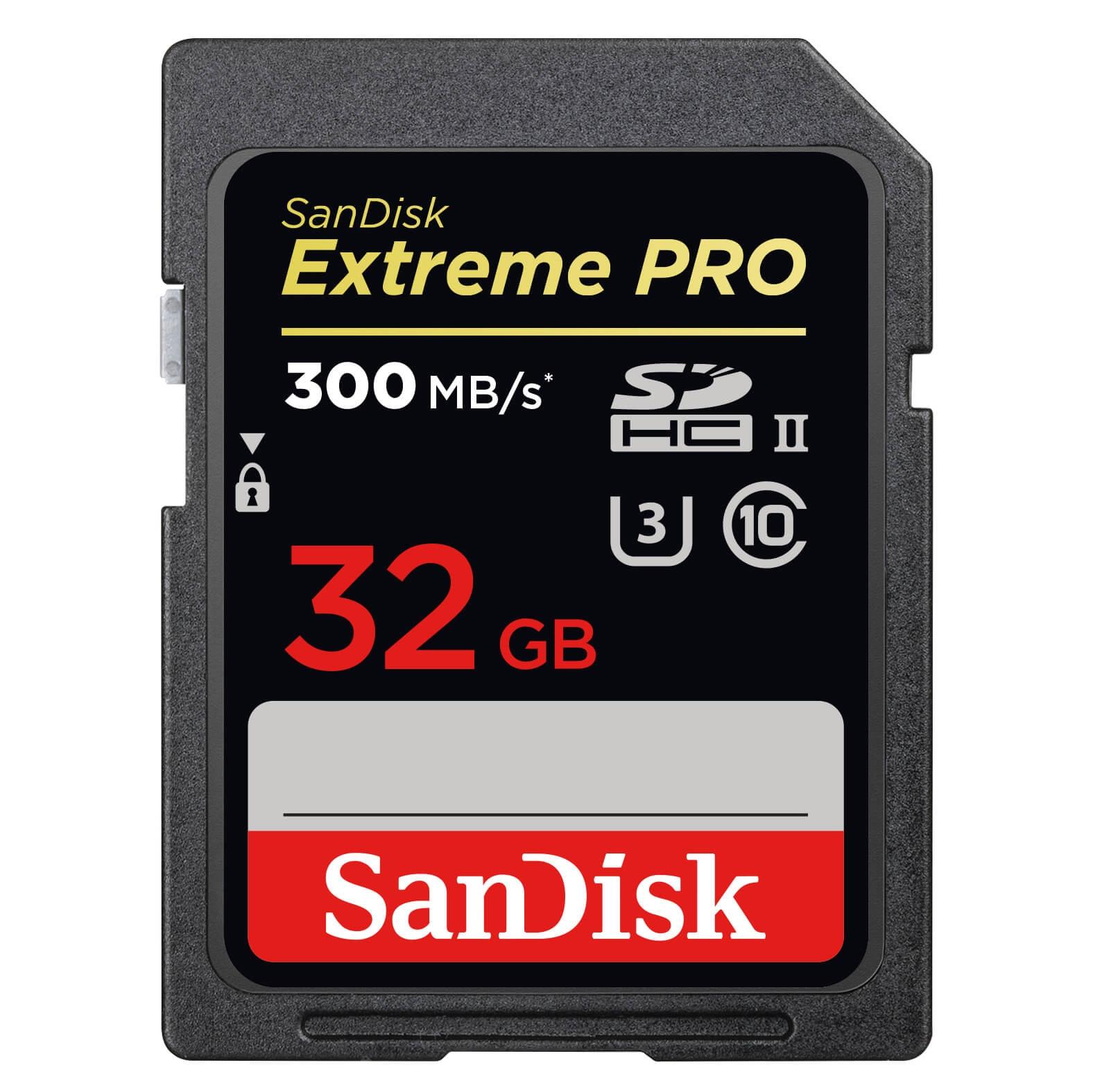 SANDISK EXTREME PRO SDHC UHS-II CARD 32GB