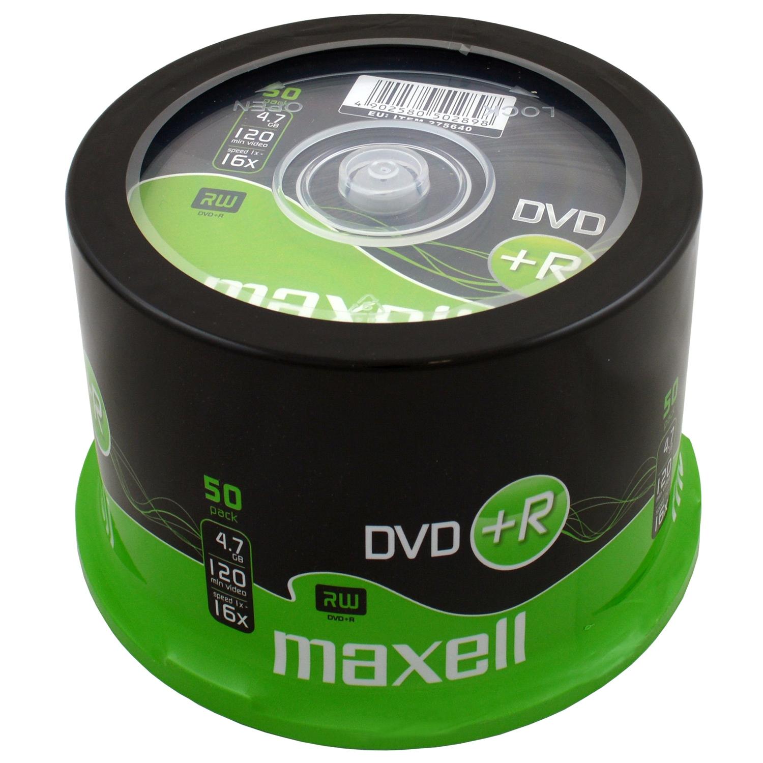 Maxell DVD+R 4.7GB 50-pack cakebox