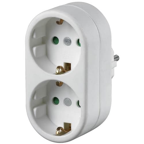 Brennenstuhl Adapter 2xGrounded White