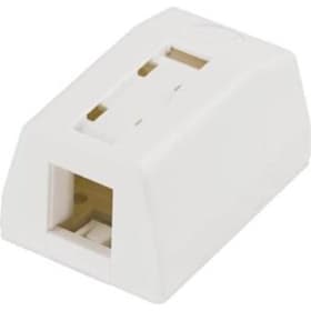 Vägguttag, utanpåliggande UTP, 1-Port, Cat6