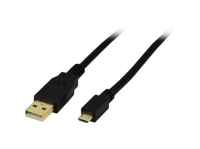 Kbl USB 2.0 A-micro B Svart 5m