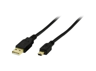 Kbl USB 2.0 A-mini B Svart 1m