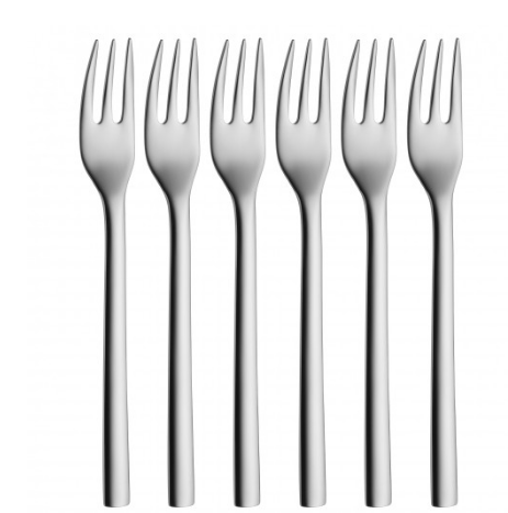 Nuova kakkuhaarukka kiillotettu teräs 16cm 6-pack