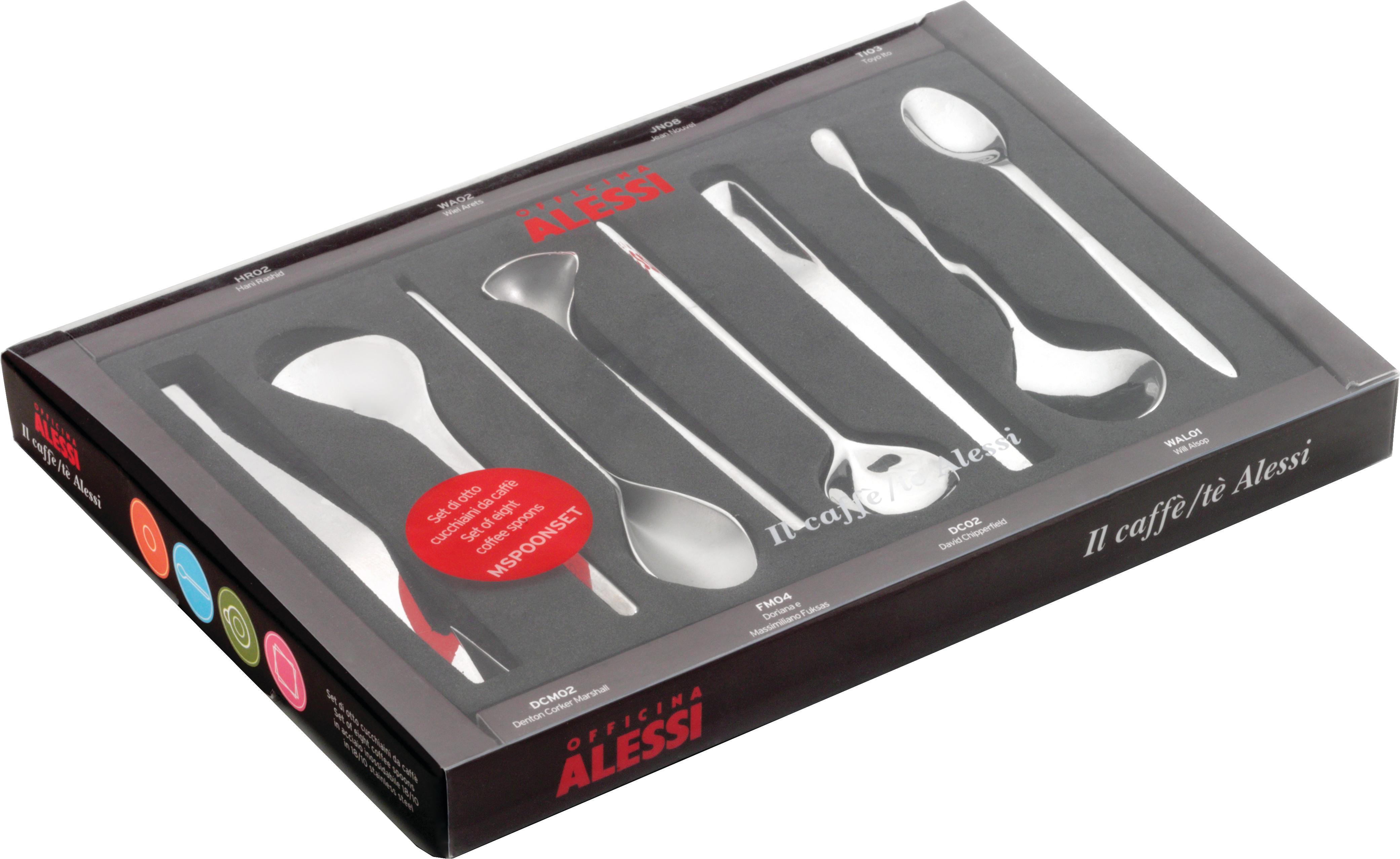 Caffè/tè Alessi 8 Kaffeskeer Sæt - Rustfri stål