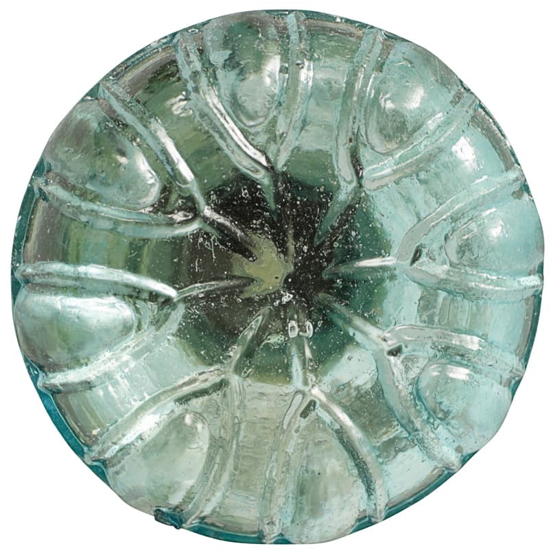 Glasknopp rund Ø 3 cm - Turkos