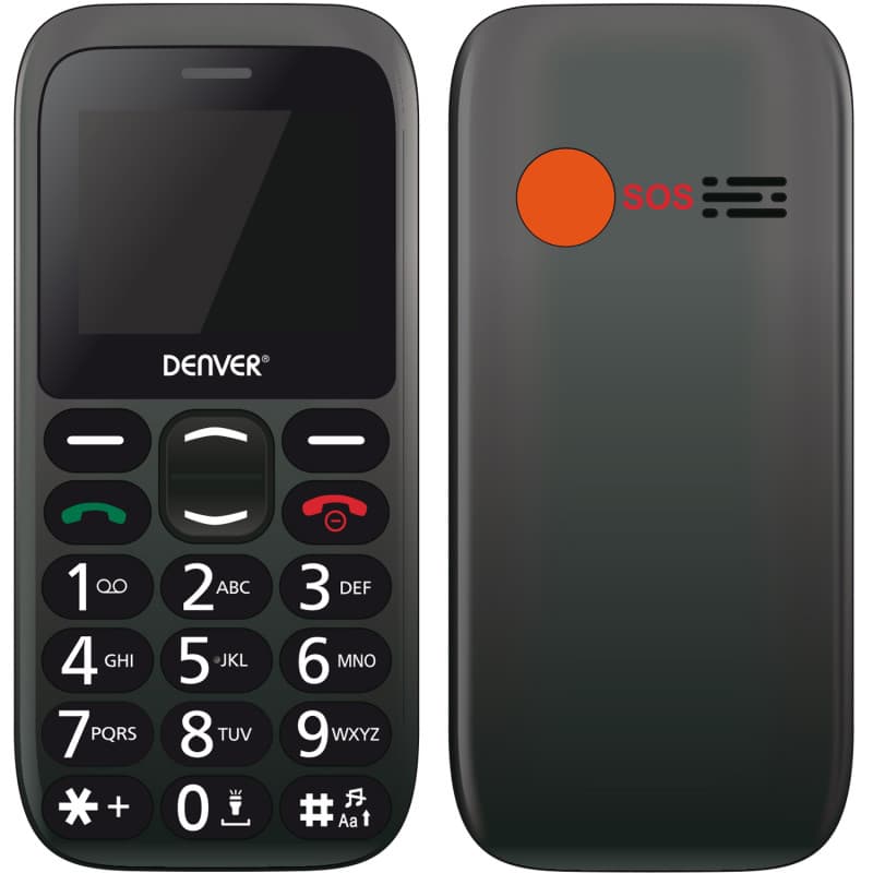 Denver Senior-telefon med Stora siffror, GSM RADIO SOS