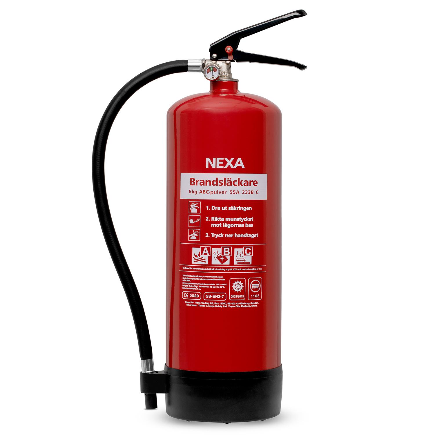 Brandslukker Rød 6 kg 55A