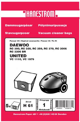 Bild av Dammsugarpåsar Daewoo RC 320