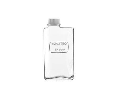 Optima flaske rektangulær klar - 0,5 liter