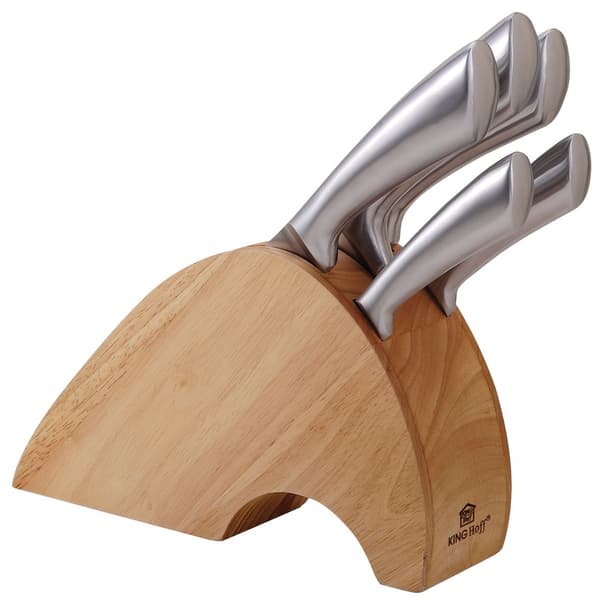 Knivblock i trä med 5 knivar