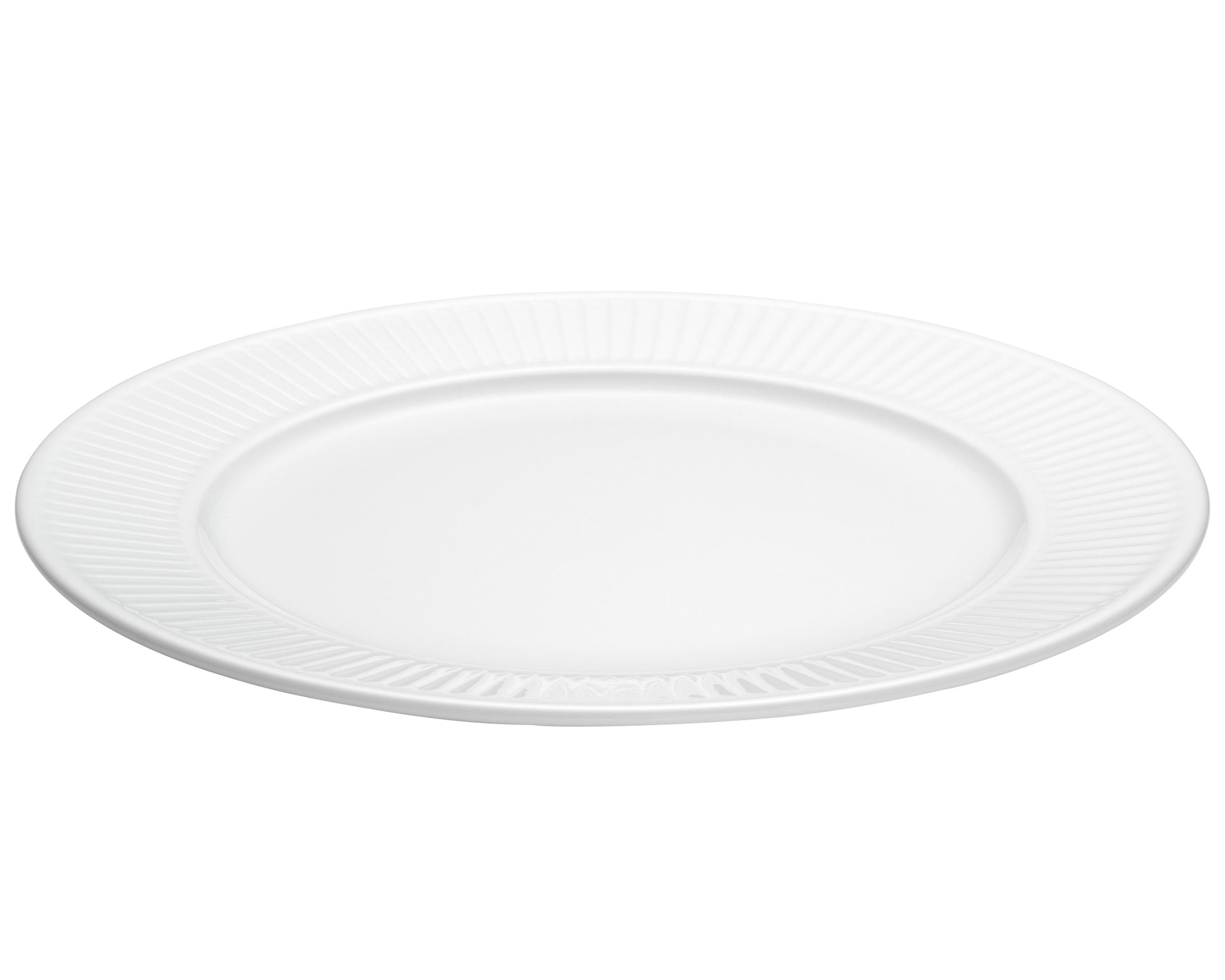 Plissé tallerken flad hvid, Ø 31 cm