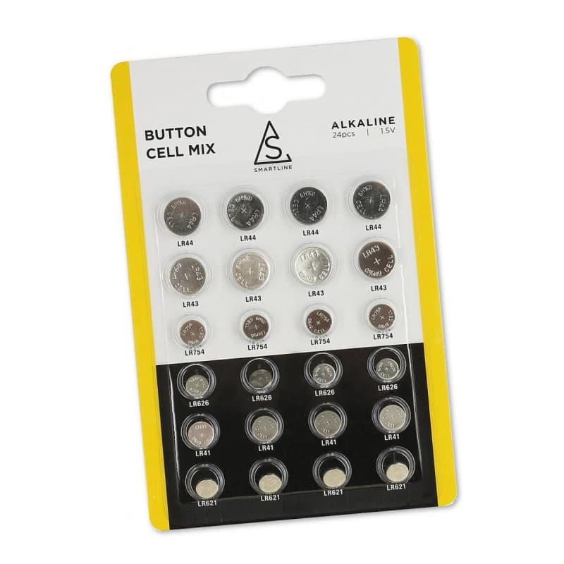 Multipack Mix batterier 24 st LR41 LR43 LR44 LR754 LR621 LR626