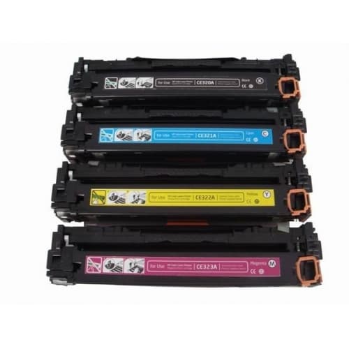 HP 128A / CF371AM Set (CE320 + CE321A + CE322A + CE323A) 7800 sidor. Tonerkassetter kompatibla (ej HP Original).