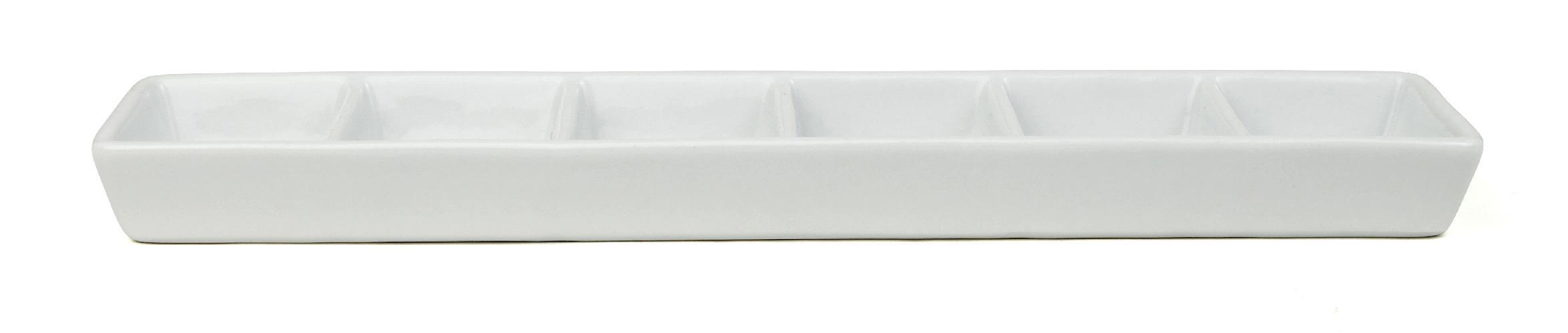 Fad rektangulær 30x7cm, 6 bakker