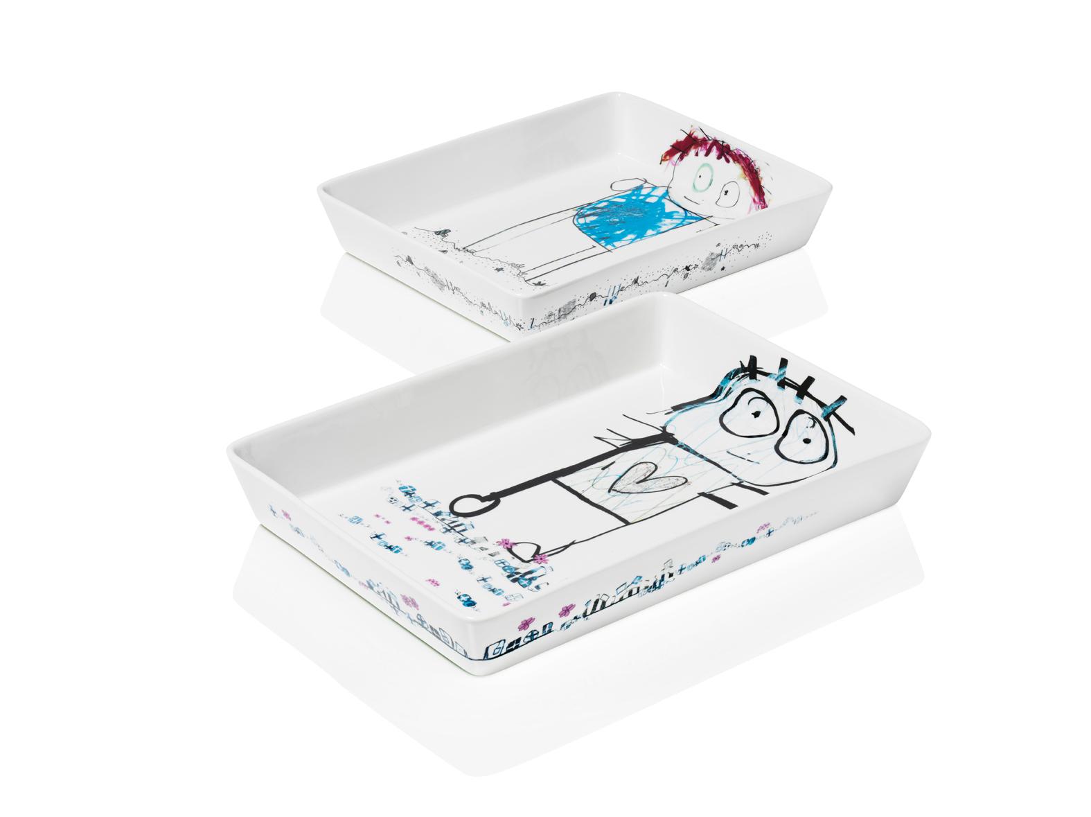 Poul pava be friends Fad 2-pak 29x24x5 + 34x25x5 cm