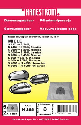 Bild av Dammsugarpåsar Miele Exquisite SE