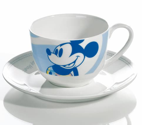 Kaffekopp med fat Musse Pigg - 2 st