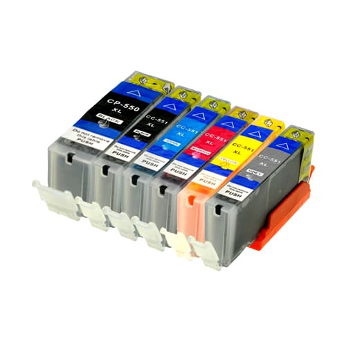 Canon Pixma Pgi 550 Cli 551 Xl Set Med Gra Bk Bk C M Y Gy Kompatibla Ersattningspatroner Ej Canon Original Cdon