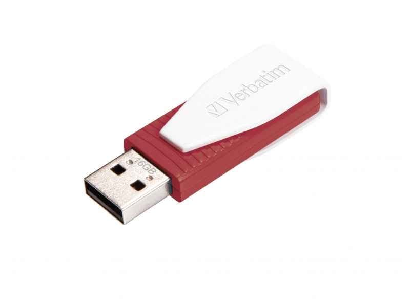 Ordret Store n Go Drejelig USB-Stick 16GB 2.0 USB-Anschluss Typ A Rot 49814