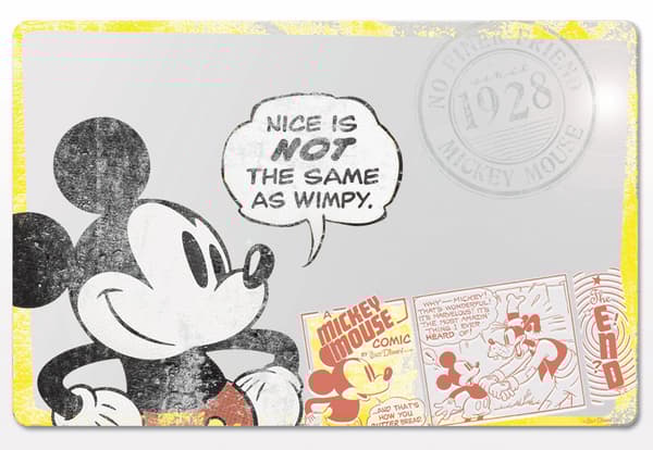 Musse Pigg 10 bordstabletter! "Nice is not the same as wimpy".