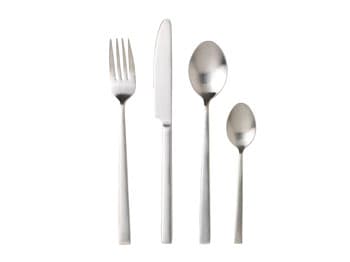 Bestik 16 del stål satin