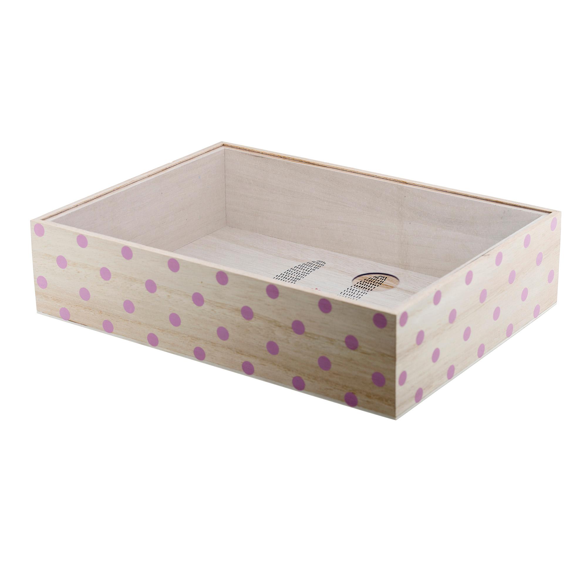 Säilytyslaatikko Rosa Keisaripuuta 30x7x22 cm