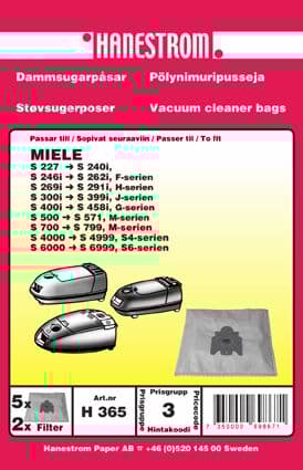 Dammsugarpåsar Miele Compact C2 Hepa PowerLineSDCE1