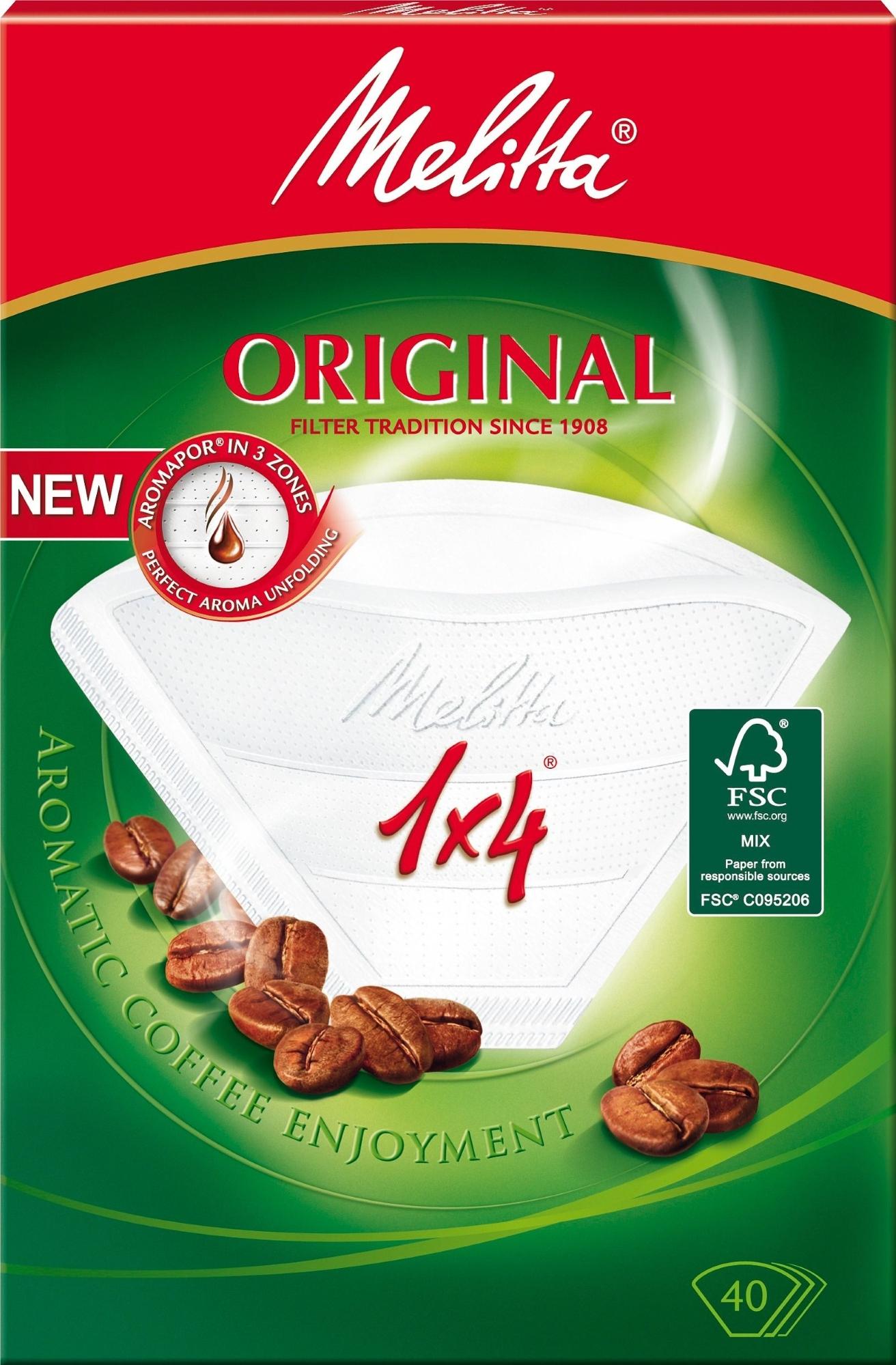 Melitta Kaffefilter 1x4 80-pack