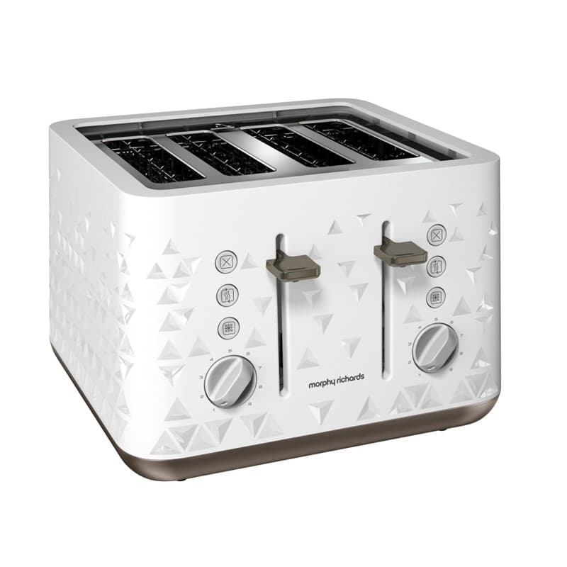 Morphy Richards Prism Brödrost 4 Skivor Vit